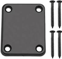 MAXCHEER Placa de pescoço para baixo elétrico, junção de pescoço para  guitarra, placa reforçada, peças de guitarra (preto)