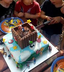 Get them powered up with cake! Buttercream And Chocolate Mario Bday Cake 9gag