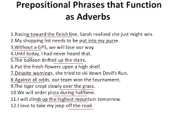 List of prepositional phrases | infographic. Prepositional Adverb Phrase Examples Prepositional Adverbs