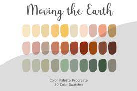 Cool earth tone color palette bedroom designs there's something fascinating about a bedroom designed in earth tone colours. Procreate Color Palette Earth Tone Grafik Von Softpastel Creative Fabrica