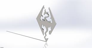 It is the fifth game in the elder scrolls series and has been developed by bethesda game studios. Skyrim Logo 3d Cad Model Library Grabcad
