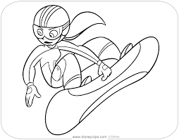 Coloring Page Of Kim Possible Snowboarding Kimpossible Kim Possible Coloring Pages Disney Coloring Pages