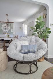 Adding Boho Style To Our Cottage Home Decor Home Living Room Papasan Chair Living Room Home Decor