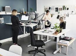 bekant bureau zit sta wit 160x80 cm ikea ikea kantoor interieur kantoor werkplekken