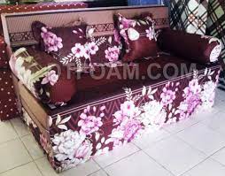 Sofa Bed Kasur Busa Lipat Inoac Mawar Merah Tua Sofa Merah Mawar Merah