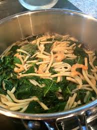 Saluyot Jute Leaves With Rabong Bamboo Shoots And Dried Shrimp Pilipino Food Recipe Filipino Recipes Bamboo Recipe