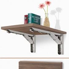 These black shelf brackets can hold up to 1000 lbs. Yyg01 1 Pair Folding Shelf Brackets Heavy Duty Stainless Steel Collapsible Shelf Bracket For Table Work Space Saving Shopee Philippines