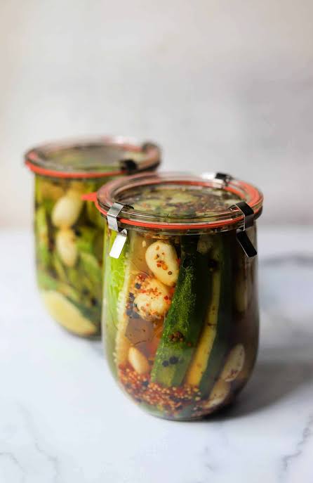 Spicy Refrigerator Dill Pickles