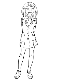 Press 3 dots button at the corner of the book. Ochaco Uraraka From My Hero Academia Coloring Page Free Printable Coloring Pages For Kids