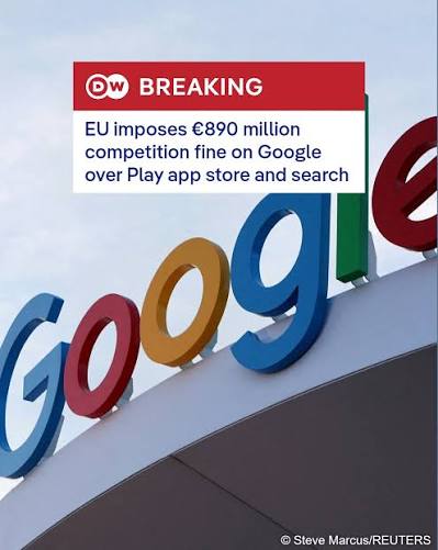 The European Union has imposed fines of €890 million ($1.015 billion) on US tech giant Google for violating EU digital regulations. The European Commission said it found that Google had preferenced its