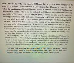 Solved Keith Loeb and his wife own stock in Waldbaum, Inc.,