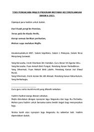 Contoh teks ucapan pengacara majlis sempena hari guru. Directory Teks Docfoc Com