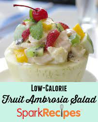 Low Calorie Fruit Ambrosia Recipe Recipe Low Calorie Fruits Healthy Low Calorie Dessert Recipes Low Calorie Recipes Dessert