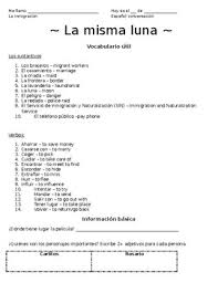 Permissions beyond the scope of this. Under The Same Moon La Misma Luna Immigration Movie Packet By Senorita Gendj