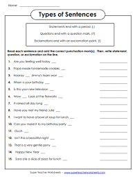 Punctuation Worksheets