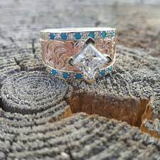 Jensen Silver Turquoise Wedding Engagement Ring Country Cowgirl Fashion Beautiful One O Unusual Wedding Rings Western Wedding Rings Wedding Rings Engagement