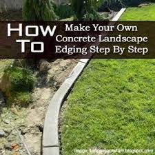 Do your own concrete edging. Diy Make Concrete Landscape Edging Step By Step Landscape Edging Diy Concrete Landscape Edging Landscape Edging