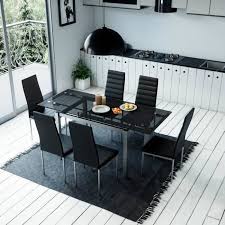 Tectake ensemble de salle à manger, 1 table et 4 chaises de salle à manger de cuisine design. Table Extensible Avec 6 Chaises Noires Litoral Achat Vente Table A Manger Complete Table Extensible Avec 6 Cha Soldes Sur Cdiscount Des Le 20 Janvier Cdiscount
