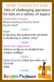 As long as you have a computer, you have access to hundreds of games for free. Over 100 Brain Teasers For Kids Brain Teasers For Kids Brain Teasers Brain Teasers Riddles