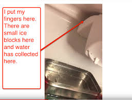 Then, pull off the plastic cap (if your model has one) that covers the defrost drain. Water Dripping From Freezer Into Fridge Top Shelf Home Improvement Stack Exchange