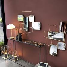 Miroir Mural L85 X H45 Cm Dedale Console Marbre Console Salon Miroir Mural