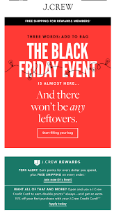 J Crew Black Friday Email 2019 Black Friday Email Black Friday J Crew