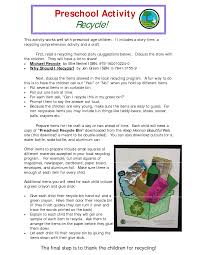 Recycling Preschool Activity Preschool Activity Recycle Preschool Preschool