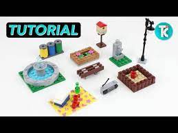 lego park objects tutorial 10 pieces only youtube in 2021 lego lego tutorials lego projects
