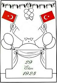 Anasinifi 29 Ekim Cumhuriyet Bayrami Jpg 564 813 Piksel Boyama Sayfalari Sanat Sanat Etkinlikleri