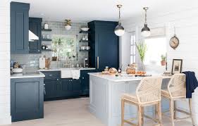 Dark blue kitchens add color and personality to your home without here are some examples of dark blue kitchens that stand out from the rest and add a unique design detail to a home. 15 Blue Kitchen Design Ideas Blue Kitchen Walls