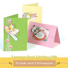 Includes coordinating stamp set, dies, patterned paper pad, card stock, ribbons, embellishments and envelopes. Eno Greeting Kids Card Making Set Creative Kids Greeting Card Making Material Kit For Girls Boys Cute Gift Card Kits Kids Study Room Design Kid Candyenvelope Style Pillow Cover Aliexpress