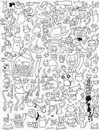 Page Of Cats Line Art Art Cat Art Book Drawing Draw the cat's face and ears, copying the shapes shown here as closely as possible. pinterest