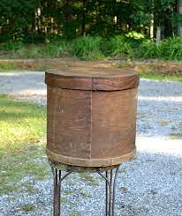 Vintage Wooden Hat Box Shaker Style Round Cheese Box Primitive Storage Large Round Wood Box Panchosporch Shaker Style Round Wood Wood Boxes