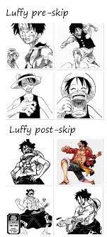 Luffy Pre Skip Vs Luffy Post Skip Piece Manga One Piece Manga