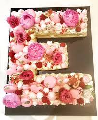 Cookie Cake E Cookie Cake Pretty Cake Pink Cookie Cake Rose Cake Design Cake Lettering Biscuit Cake