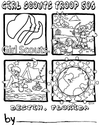 Brownie girl scouts coloring page printable scout. Girl Scouts Daisy Coloring Pages Coloring Home
