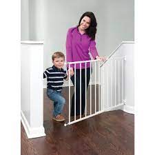 Advanta 25 In H Stairway Gate Ad200 The Home Depot Dog Gate Wire Dog Crates Stairways