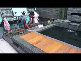 Cara Pembuatan Kolam Minimalis Ikan Koi Youtube Kolam Minimalis Kolam Ikan