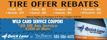 Quick Lane At Van Bortel Ford With Car Maintenance Coupons And Savings On Tires Stay Safe On The Rochester Ny Roads This Winter Coupons Goodyear Pirelli