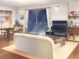 Apartment aesthetic anime living room background. Living Room Anime Kitchen Background Novocom Top