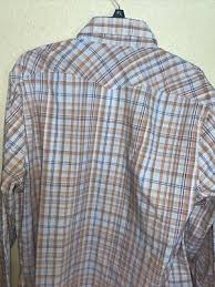 Banana Republics Plaid Button-Up Men's Long Sleeve Size Large 97% Cotton Brown | eBay