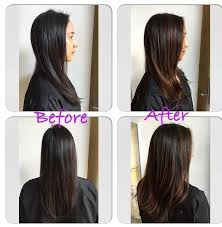 Balayage Black Dark Brown Asian Hair Gets Highlights Asian Hair Highlights Asian Hair Hair Color Asian