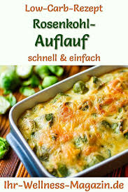 Rosenkohl Auflauf Herzhaftes Gesundes Low Carb Rezept In 2020 Rezepte Low Carb Rezepte Low Carb Abendessen Rezepte