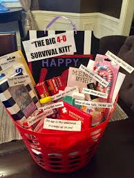 50th Birthday Present Ideas For Her Uk Creative 40th Birthday Gift Ideas Awesome 40th Birthday Survival Kit For A Woman Most Things From Birthday Survival Kit 40th Birthday Gifts Birthday Gag Gifts