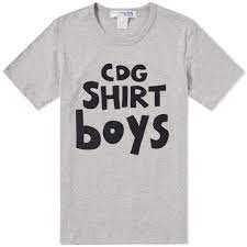 Comme Des Garcons Shirt Boys Print Tee Grey Black End