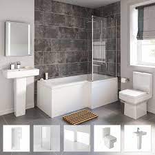 Mid century modern design for your retro bath. Cheeky Bathrooms Modern Bliss L Shaped Shower Bathroom Suite