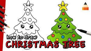 Younger children will love the counting practice and word to picture matching worksheets, while slightly older kids will enjoy the missing letter and word scramble. How To Draw Christmas Tree