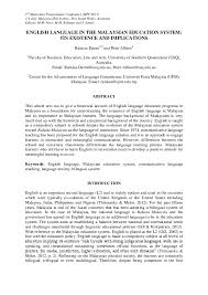 The national, or official, language is malay which is the mother tongue of the majority malay ethnic group. Pdf English Language In The Malaysian Education System Its Existence And Implications Ramiza Darmi Academia Edu