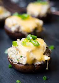 Add cream and shredded cheese; Crab Stuffed Mushrooms With Gouda Striped Spatula