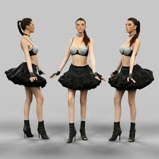 Ballerina In Black 3d Model 3d Model Character 3d Model Model